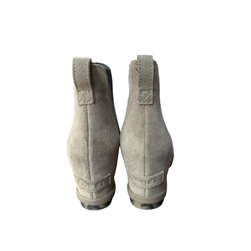 Sorel Joan of Arctic Wedge II Chelsea Boot Sage Suede Women size 7.5 - Picture 4 of 6